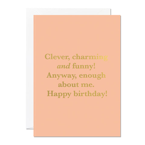 Clever Charming Funny | Birthday Card