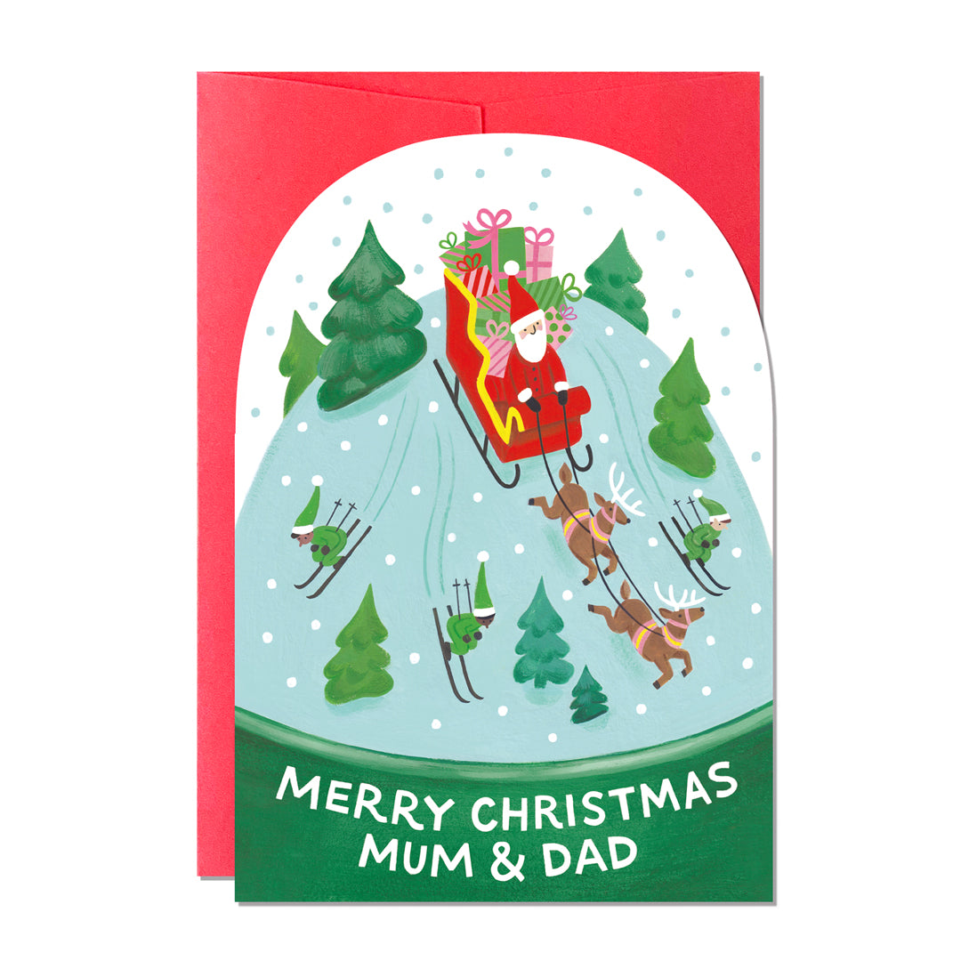 Merry Christmas Mum and Dad Christmas Card – Ricicle Cards