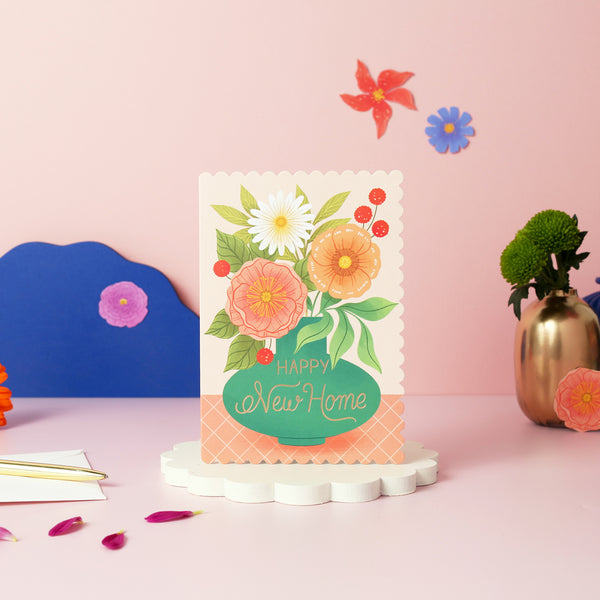 Happy New Home Vase | Greeting Card