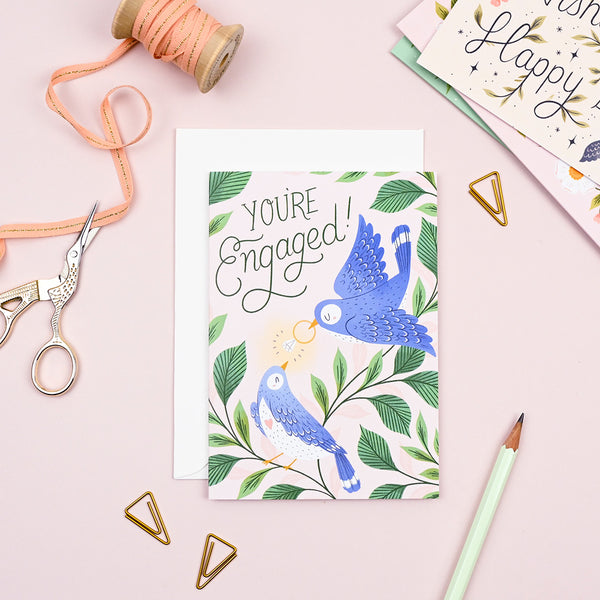 Engaged Birds | Congratulations Card