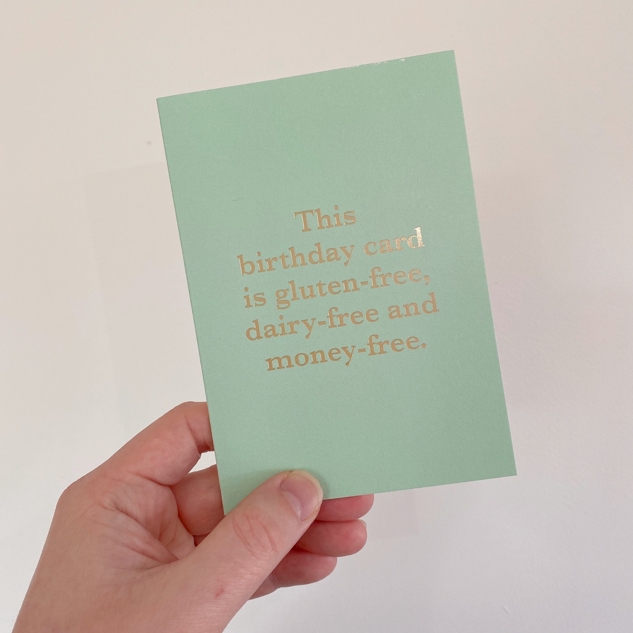 SECONDS (gold foil) Money-Free Birthday Card