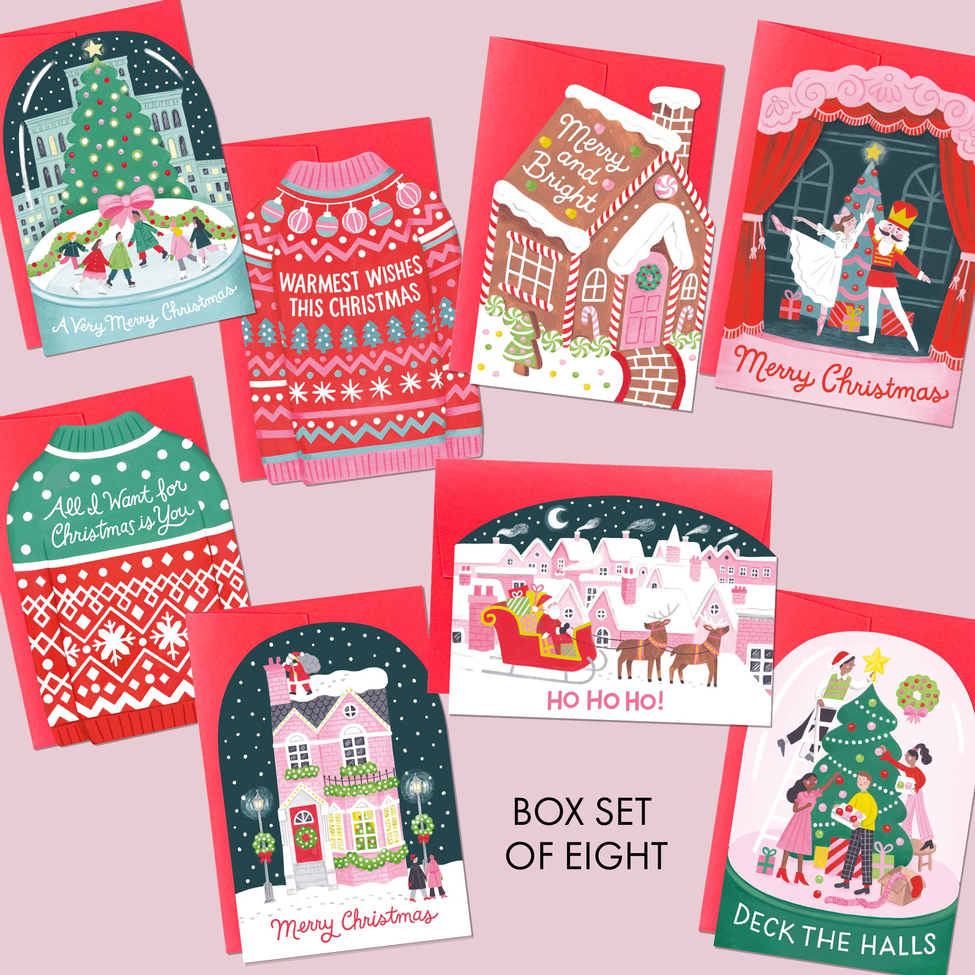 Christmas Card Bundle (pack of 8)