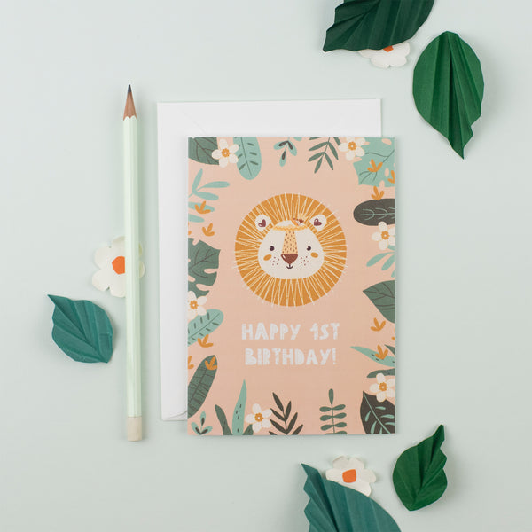 Pack of 6 - 1st Birthday Children's Card