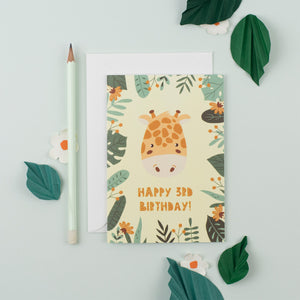 Pack of 6 - 3rd Birthday Children's Card