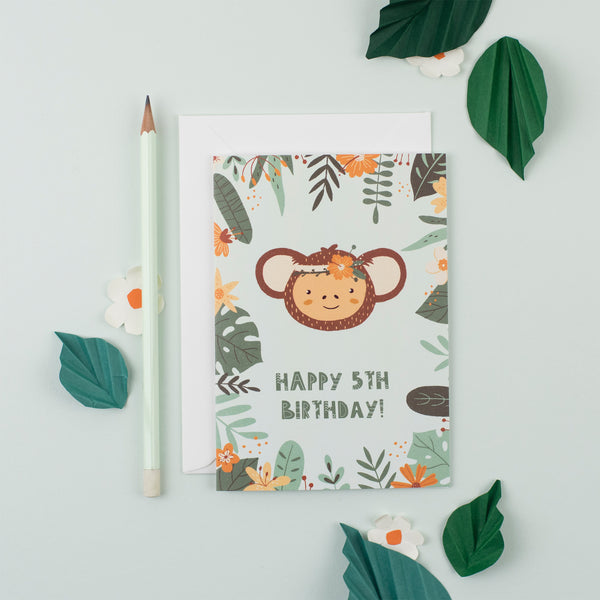 Pack of 6 - 5th Birthday Children's Card