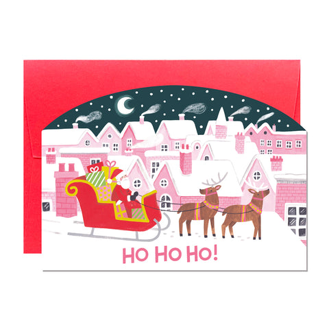 Santa Rooftops | Christmas Card